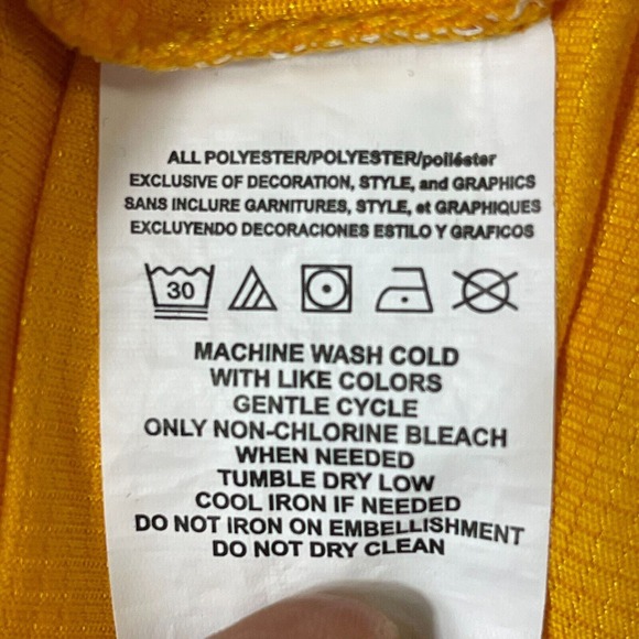 NBA Lakers Long Sleeve Shirt‎ Adult Large Yellow/Purple Basketball Jersey Mens - Picture 8 of 11